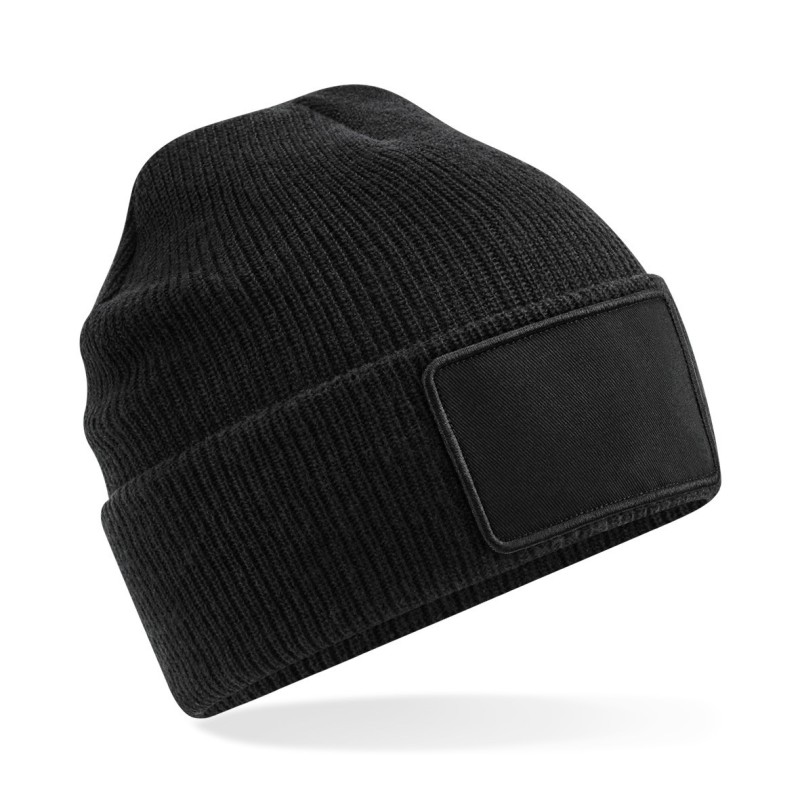 Bonnet Thinsulate™ avec patch amovible Black FACE SIDE