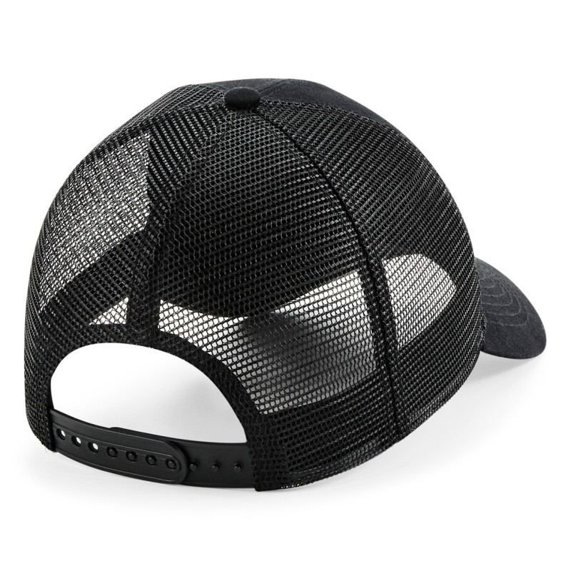 Casquette Filet Réglable à l'Arrière avec Patch Amovible Black BACK