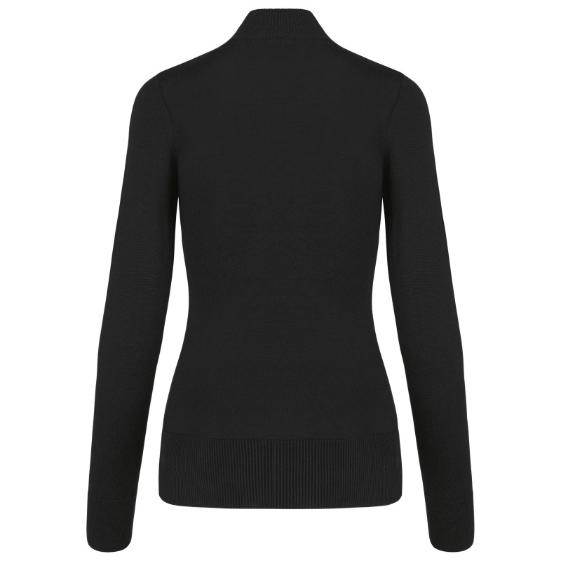 Cardigan zippé femme Black BACK