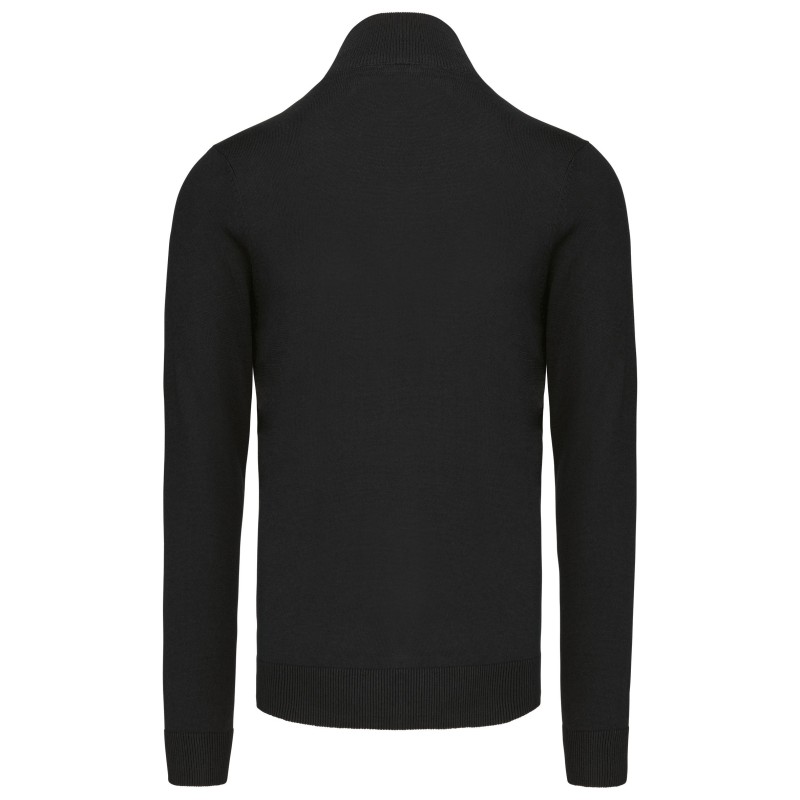 Cardigan zippé homme Black BACK
