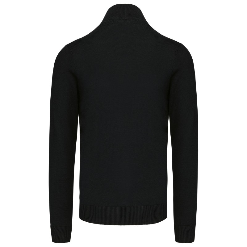 Pull 1/4 zip homme Black BACK