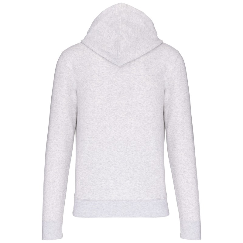 Sweat-shirt écoresponsable à capuche homme Ash Heather BACK