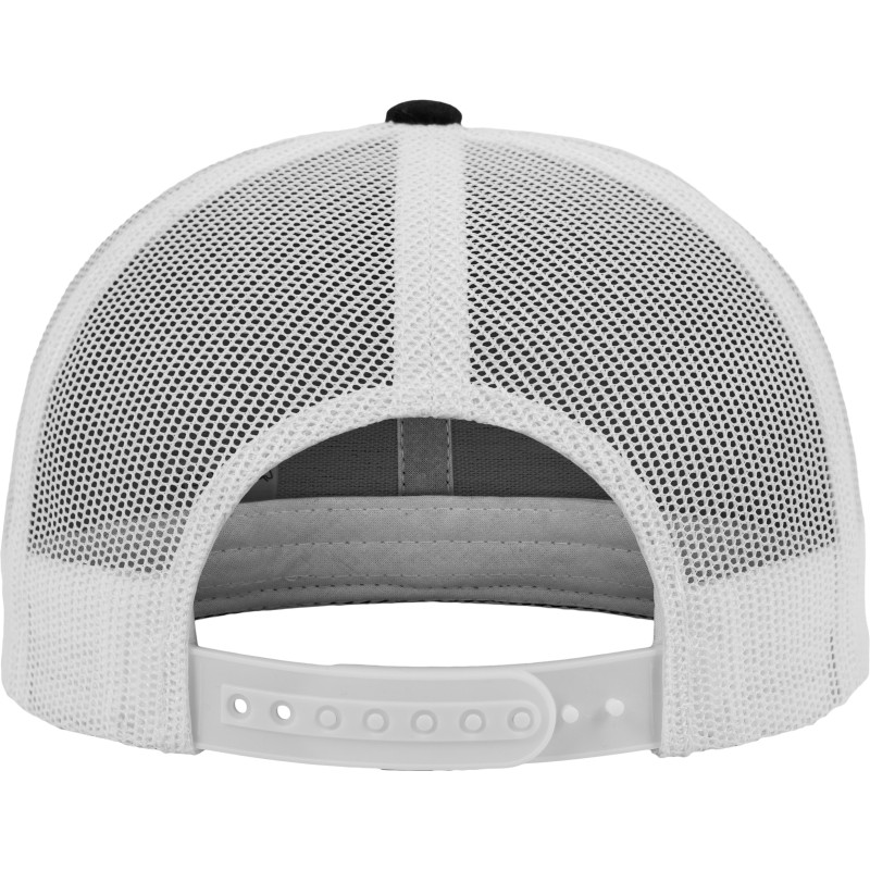 Casquette retro trucker bicolore Black / White BACK