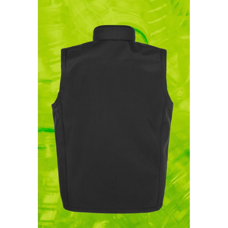Bodywarmer softshell homme recyclé Black BACK
