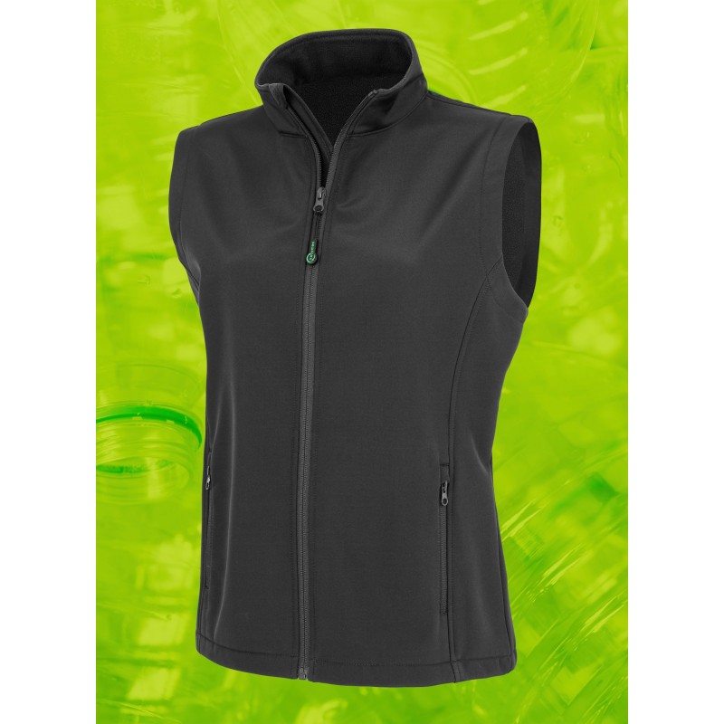 Bodywarmer softshell femme recyclé Black FACE