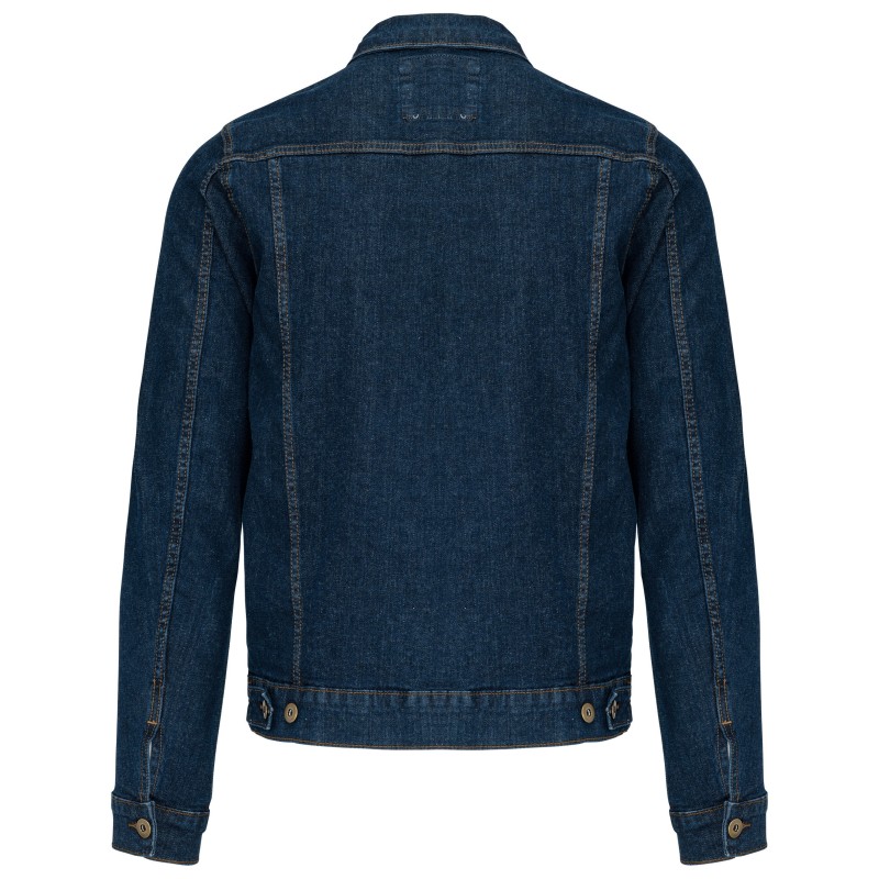Blouson denim non doublé homme Blue Rinse BACK