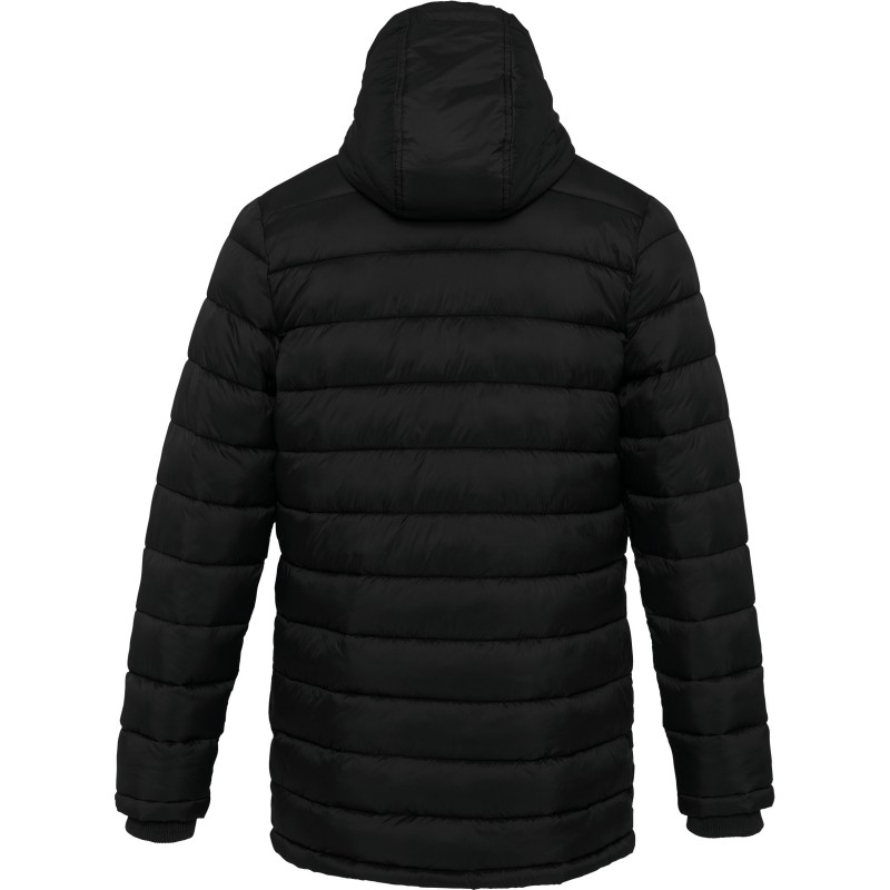 Parka doudoune légère à capuche homme Black BACK