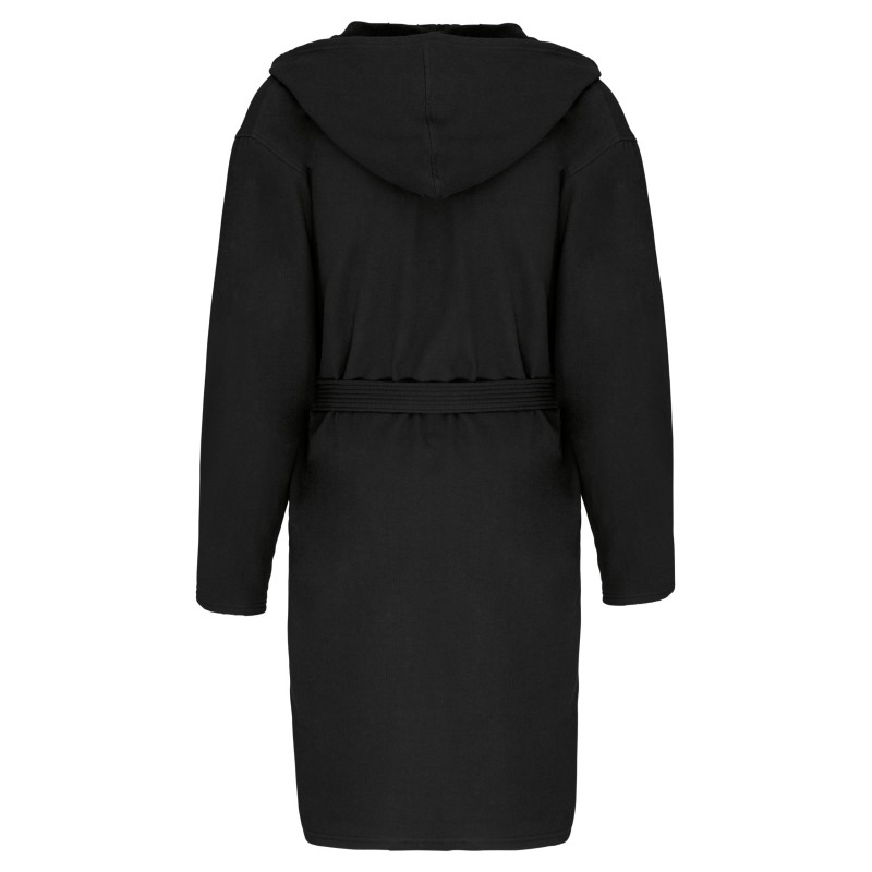 Peignoir de bain à capuche Bio Black BACK