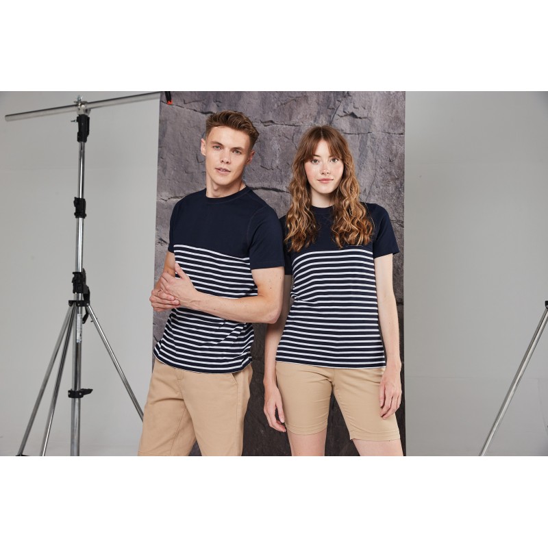 T-shirt breton à manches courtes