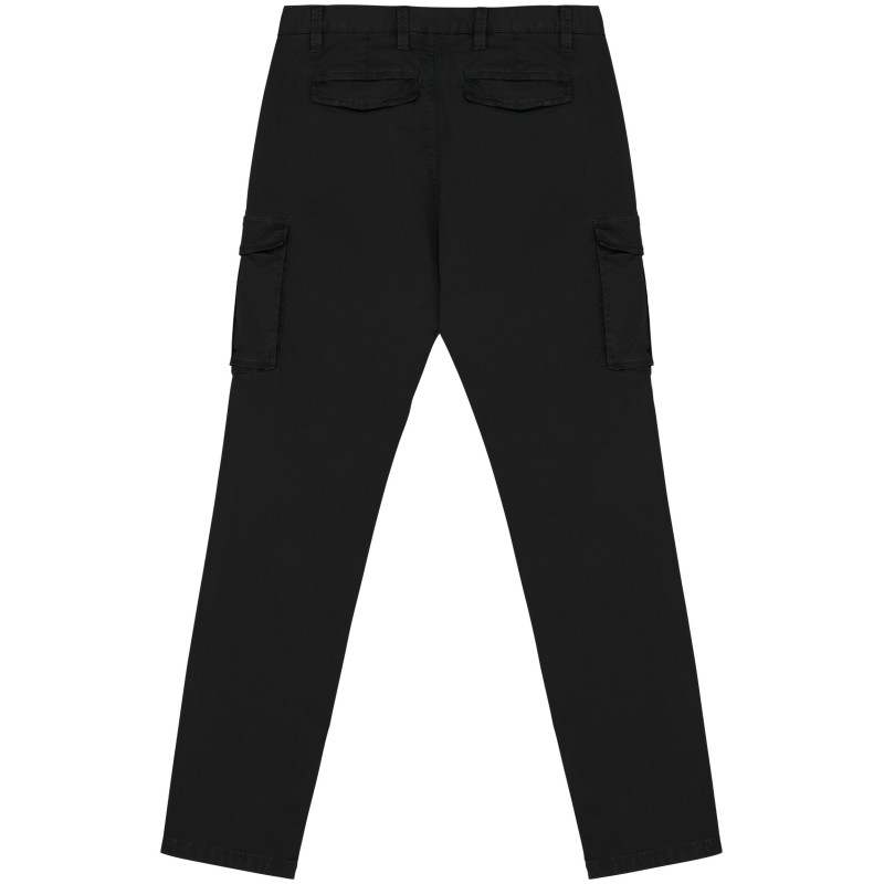 Pantalon cargo homme Washed black BACK