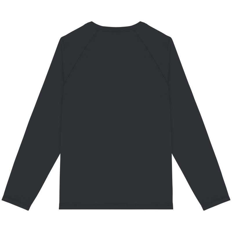 T-shirt raglan manches longues homme Washed Coal Grey BACK