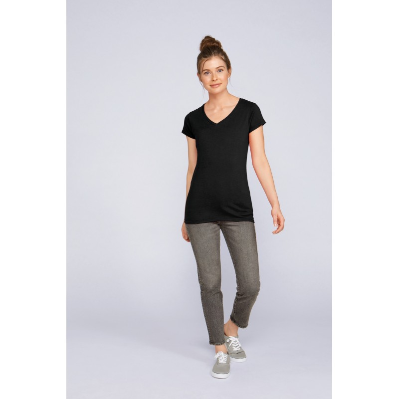 T-shirt femme col v Softstyle