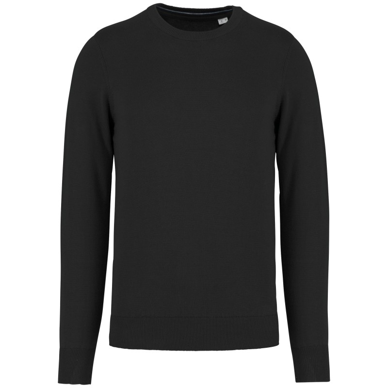Pull écoresponsable col rond homme Black FACE