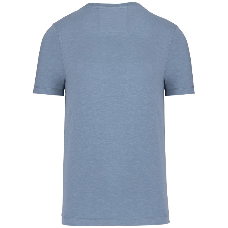 T-shirt slub écoresponsable col rond manches courtes homme - 160 g Cool blue BACK