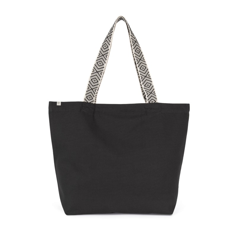 Grand sac shopping recyclé Black Night / Ethnic Black FACE