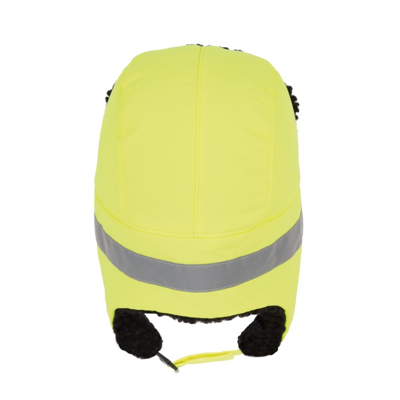 Casquette rembourrée avec rabats pour les oreilles Fluorescent Yellow BACK