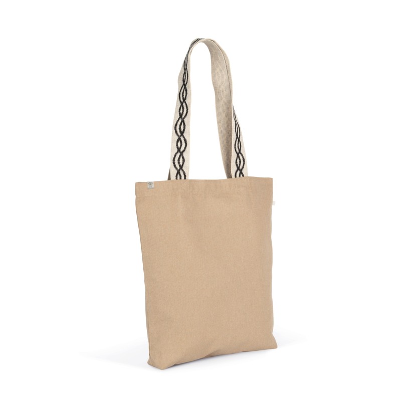 Sac shopping recyclé à fond plat