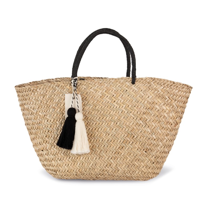 Panier shopping en paille Straw FACE