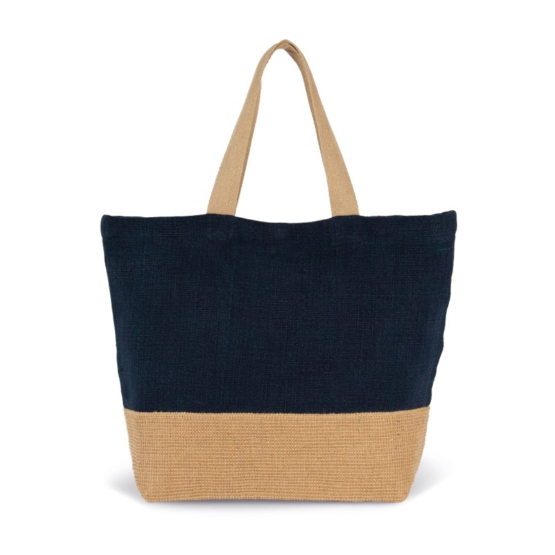 Sac en toile de jute Natural / Washed Deep Navy FACE