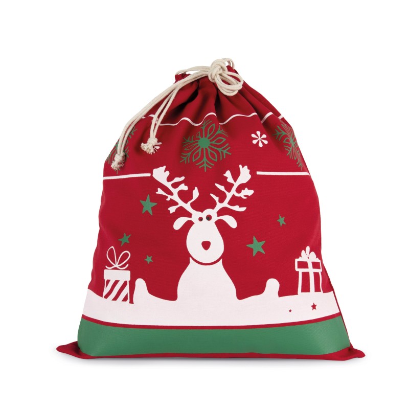 Sac avec cordon motifs de Noël Cherry Red FACE