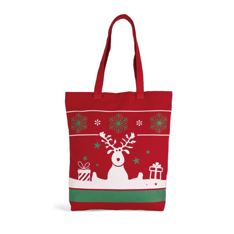 Sac shopping avec motifs de Noël Cherry Red FACE