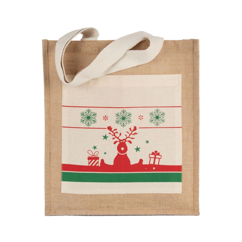Sac shopping avec motifs de Noël Natural FACE