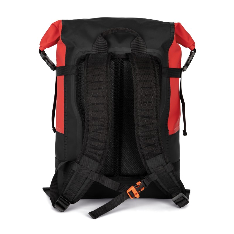 Sac à dos imperméable avec sangles de compression Red / Black BACK