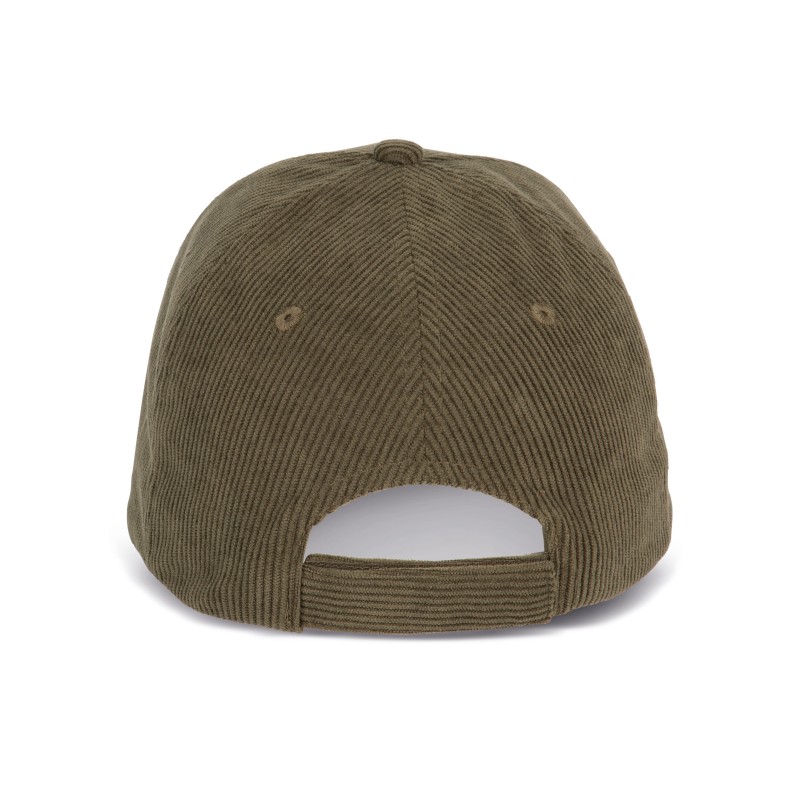 Casquette en velours - 6 panneaux Dark Olive BACK