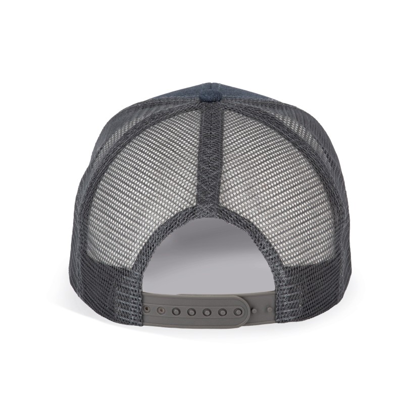Casquette Trucker - 6 panneaux Abyss Blue Heather BACK