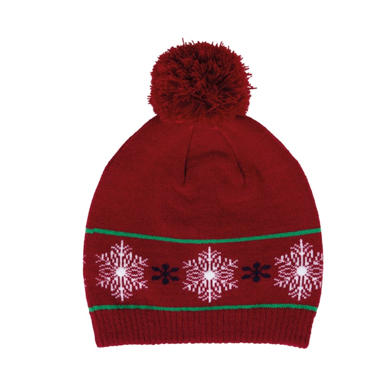 Bonnet motifs de Noël Cherry Red FACE