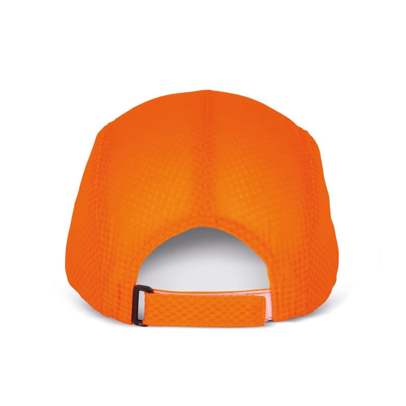 Casquette avec patch - 6 panneaux Fluorescent Orange BACK