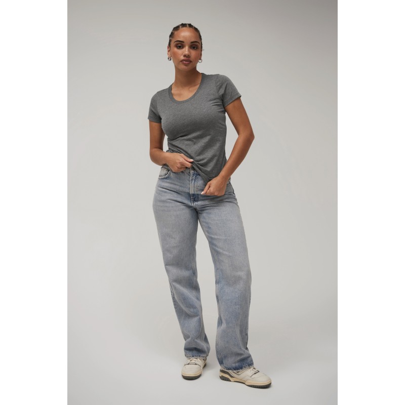 T-shirt femme triblend col rond