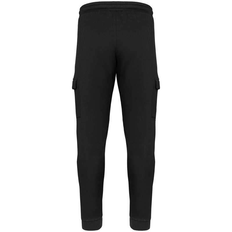 Pantalon molleton cargo écoresponsable homme Black BACK