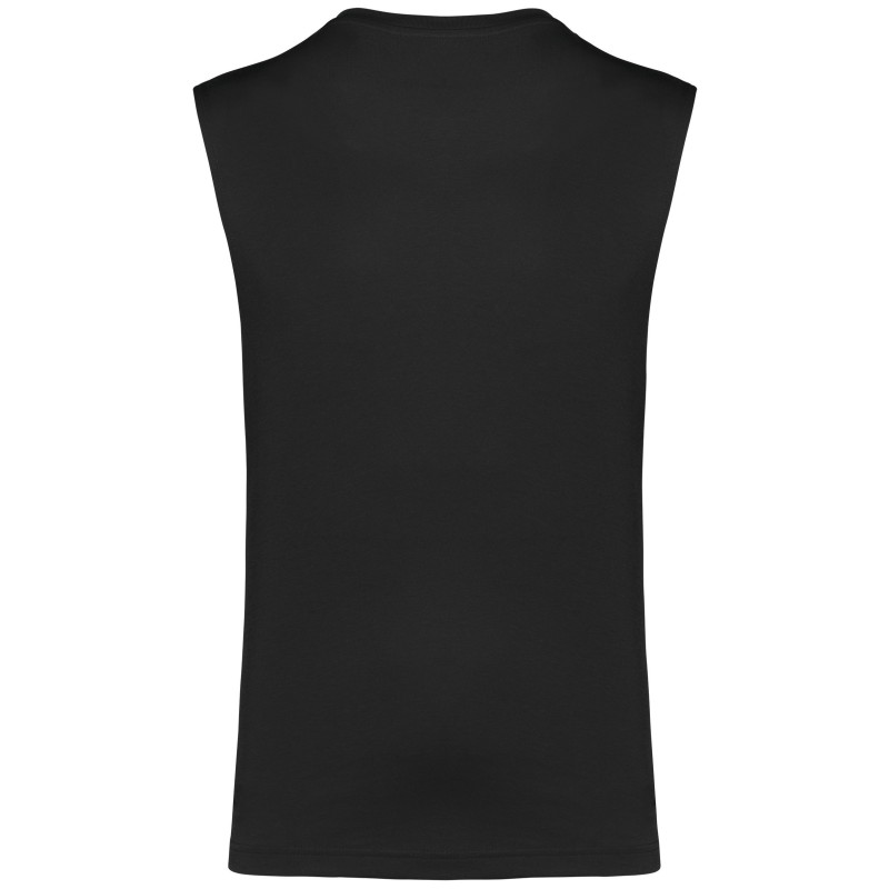 T-shirt sans manches écoresponsable homme Black BACK