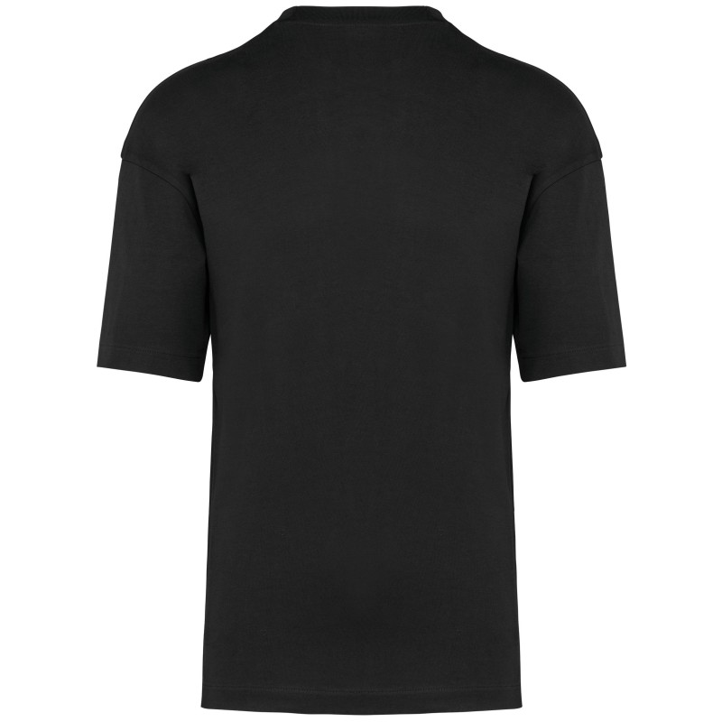 T-shirt unisexe oversize manches courtes Black BACK