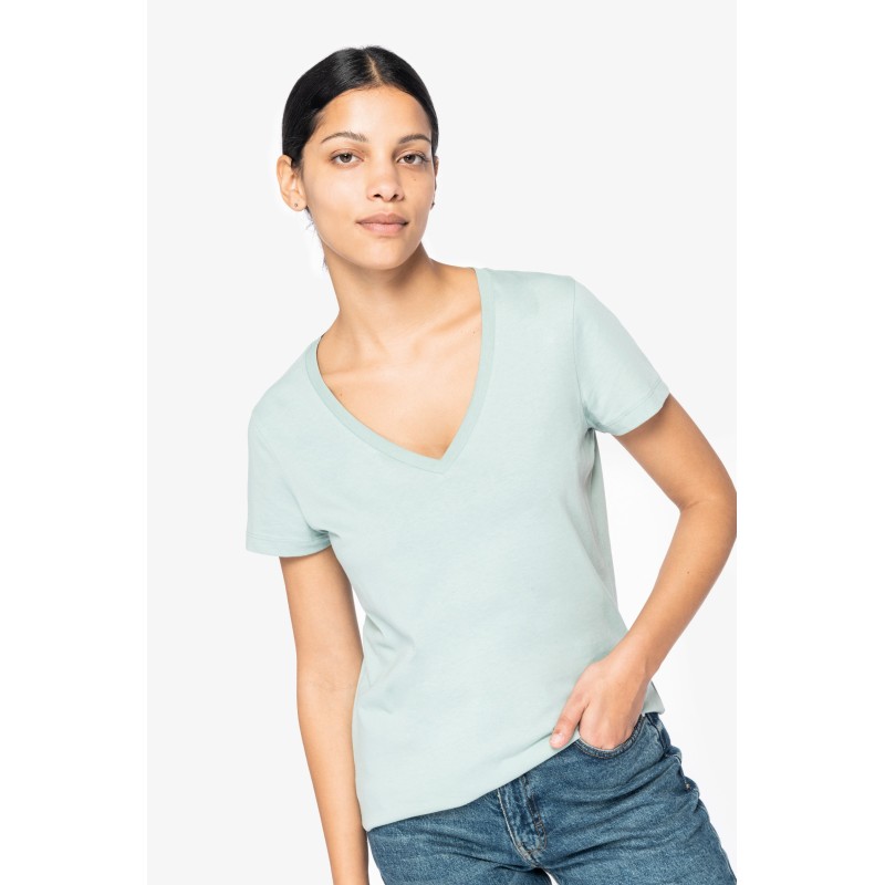 T-shirt col V femme