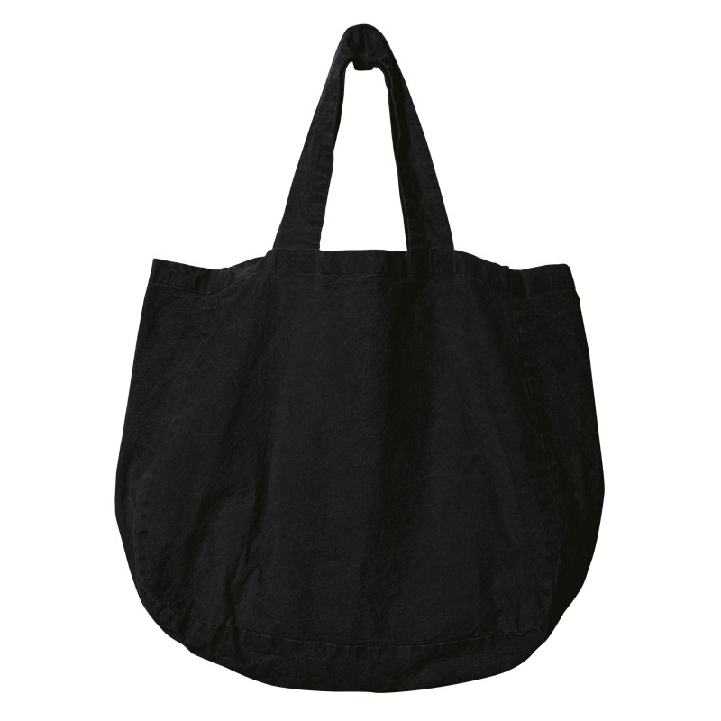 Sac shopping en lin Black FACE