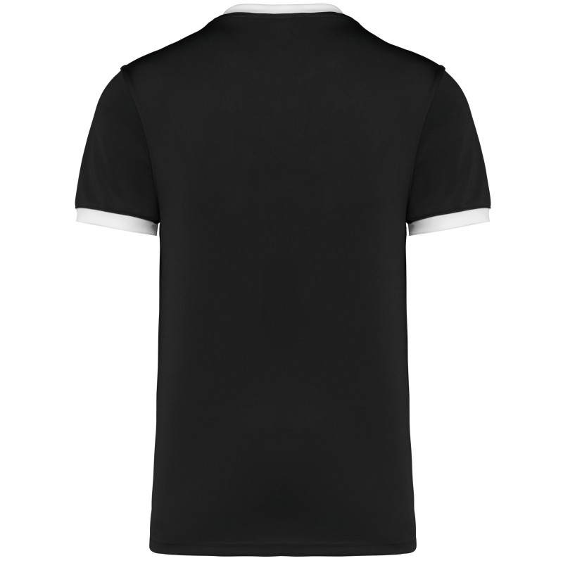 Maillot de rugby manches courtes unisexe Black BACK