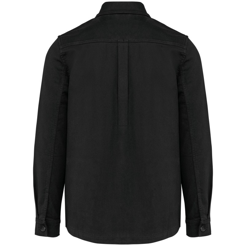 Veste worker homme Washed black BACK