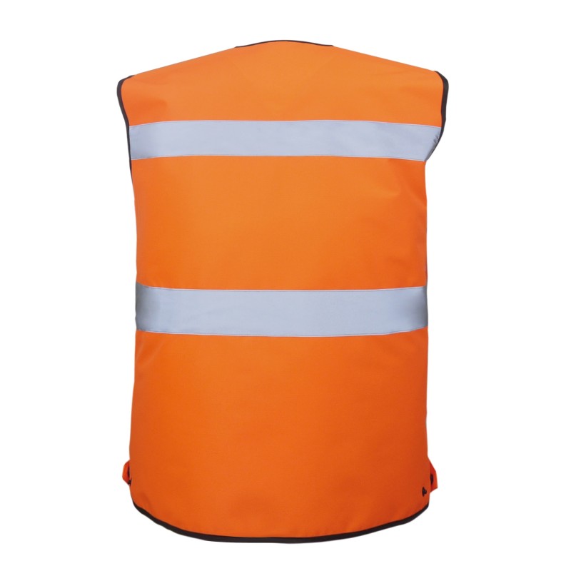 Gilet haute visibilité rip stop Hi Vis Orange BACK