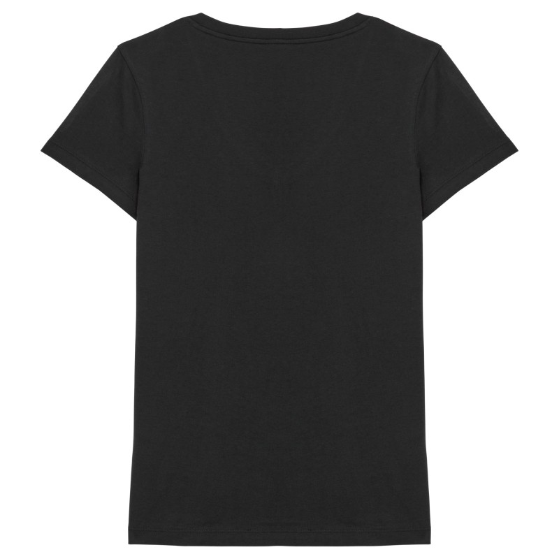 T-shirt col V femme Black BACK