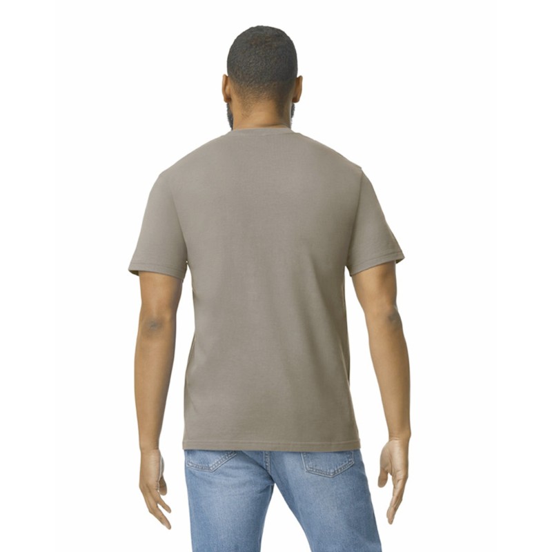 T-shirt homme softstyle midweight Brown Savana BACK