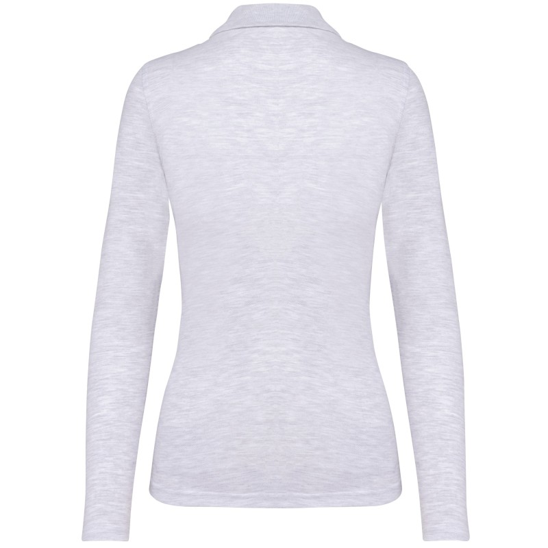 Polo manches longues femme Ash Heather BACK