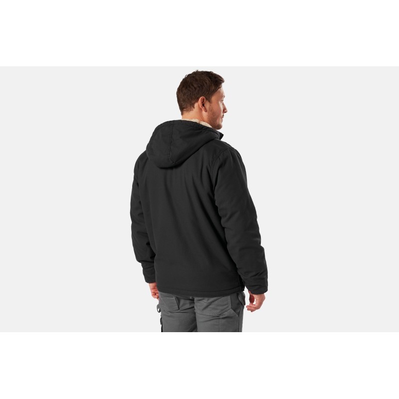 Veste doublé sherpa DUCK Rinsed Black BACK