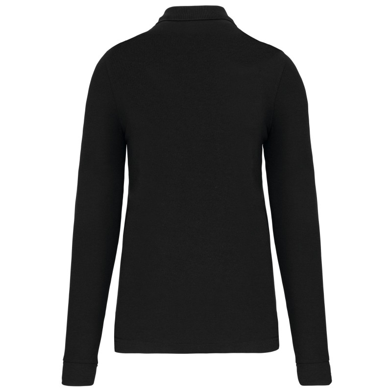 Polo manches longues homme Black BACK