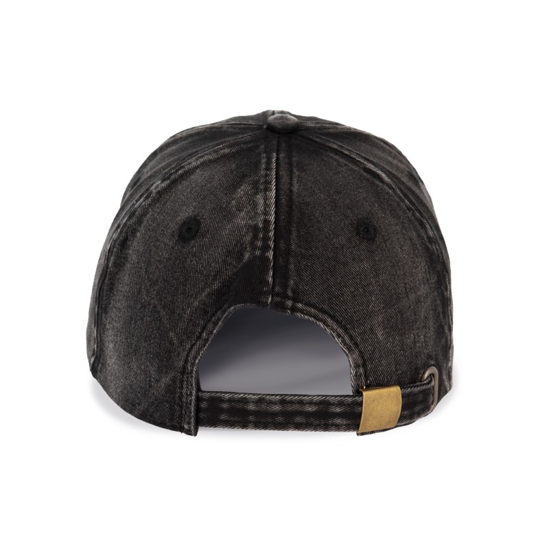 Casquette Vintage - 6 panneaux Black Washed BACK