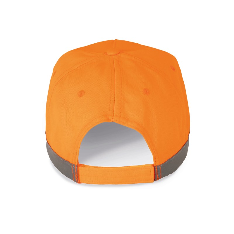 Casquette fluorescente - 5 panneaux Fluorescent Orange BACK