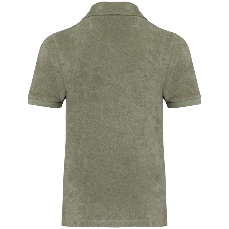 Polo Terry Towel Garçon Almond Green BACK
