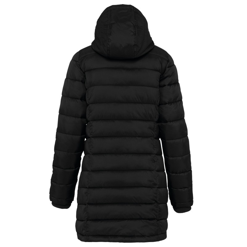 Parka doudoune légère à capuche femme Black BACK