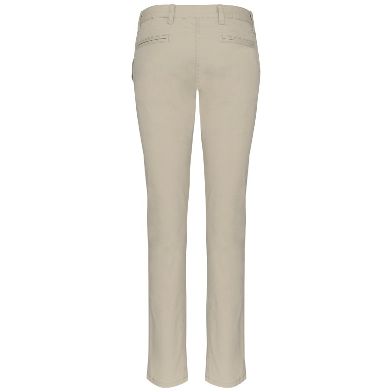 Pantalon chino femme Beige BACK